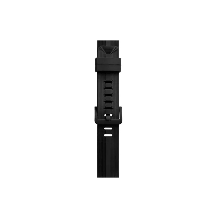 Mey İthalat®  Apple Watch 38mm KR408 Çizgili Silikon Kordon - Siyah