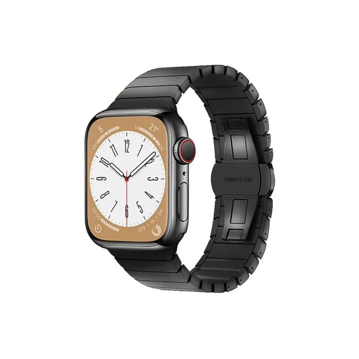 Mey İthalat®  Apple Watch 38mm KR413 Fine Steel Kordon - Siyah
