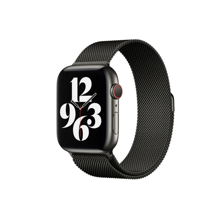 Mey İthalat®  Apple Watch 38mm Metal Mıknatıslı Kordon - Siyah