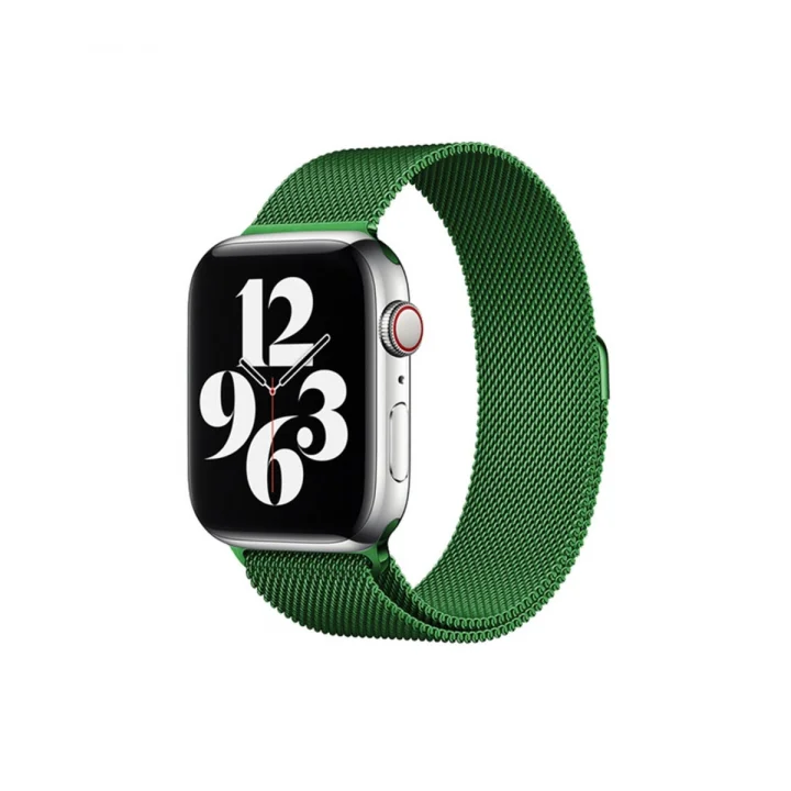 Mey İthalat®  Apple Watch 38mm Metal Mıknatıslı Kordon - Yeşil