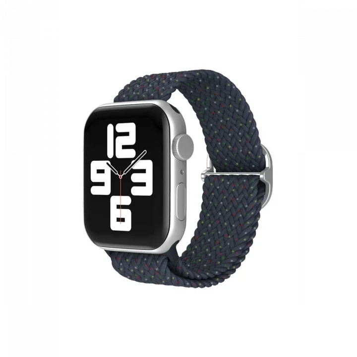 Mey İthalat®  Apple Watch 38mm Star Kordon - Benekli Lacivert