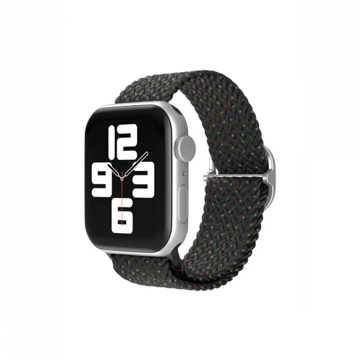 Mey İthalat®  Apple Watch 38mm Star Kordon - Benekli Siyah