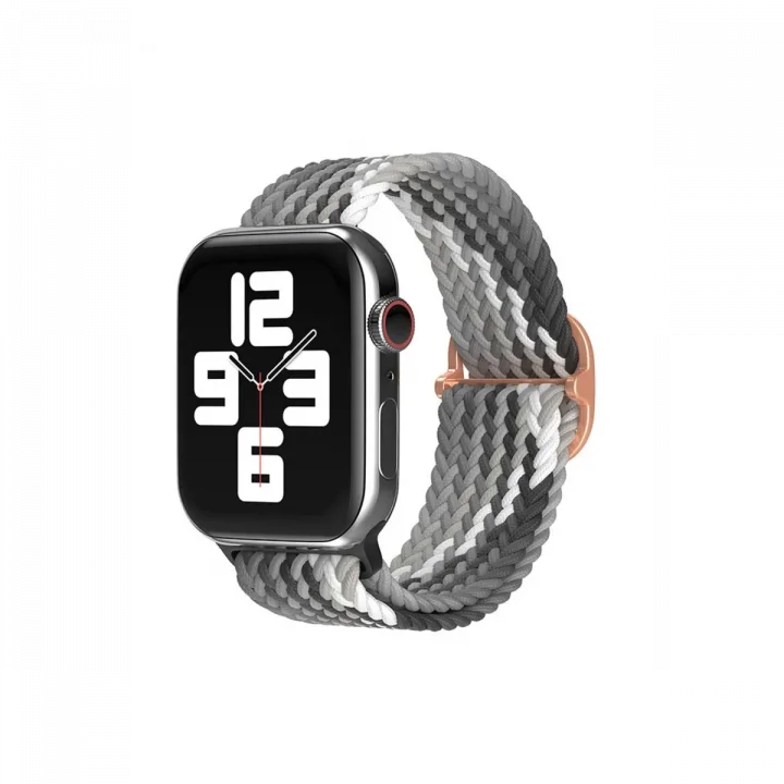 Mey İthalat®   Watch 38mm Star Kordon - Gri-Siyah