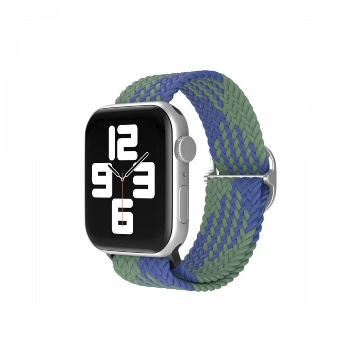 Mey İthalat®  Apple Watch 38mm Star Kordon - Yeşil-Lacivert