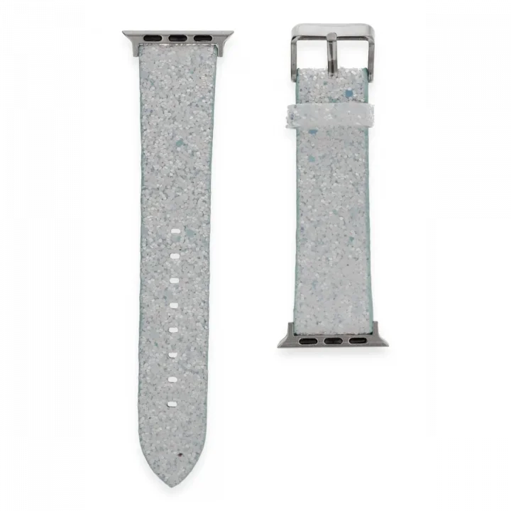 Mey İthalat®  Apple Watch 38mm Starry Taşlı Kordon - Mavi
