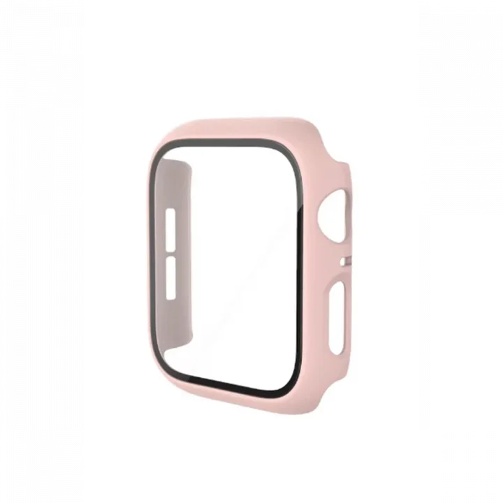 Mey İthalat®  Apple Watch 40mm Camlı Kasa Ekran Koruyucu - Pembe