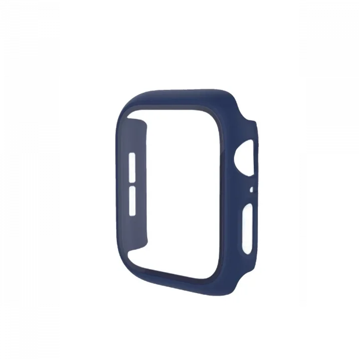 Mey İthalat®  Apple Watch 41mm Camlı Kasa Ekran Koruyucu - Mavi