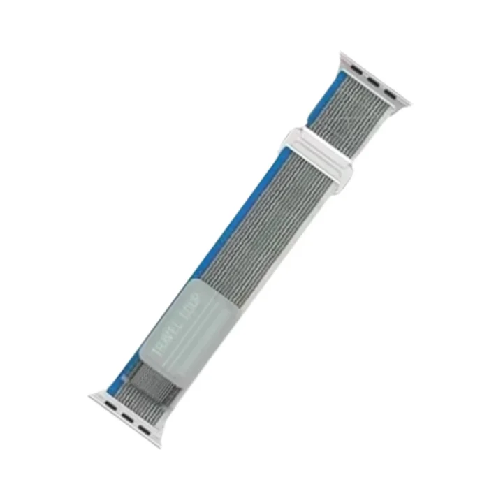 Mey İthalat®  Apple Watch 42mm Alice Kumaş Kordon - Mavi-Gri