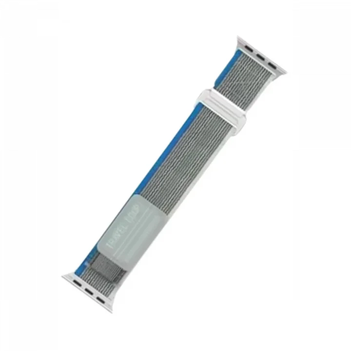 Mey İthalat®  Apple Watch 42mm Alice Kumaş Kordon - Mavi-Gri