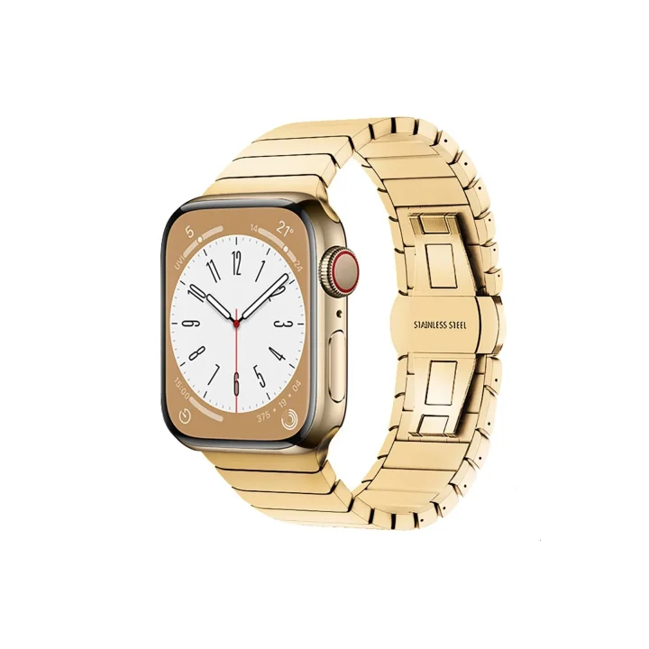 Mey İthalat®  Apple Watch 42mm KR413 Fine Steel Kordon - Gold