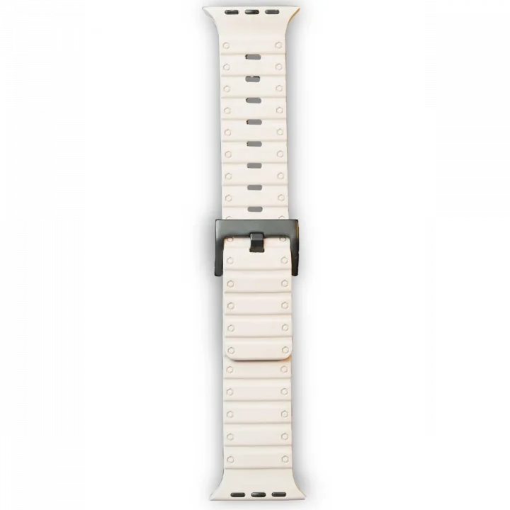 Mey İthalat®  Apple Watch 42mm Magnus Mıknatıslı Silikon Kordon - Yıldız Işığı