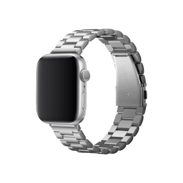 Mey İthalat®  Apple Watch 42mm Metal Baklalı Kordon - Gümüş