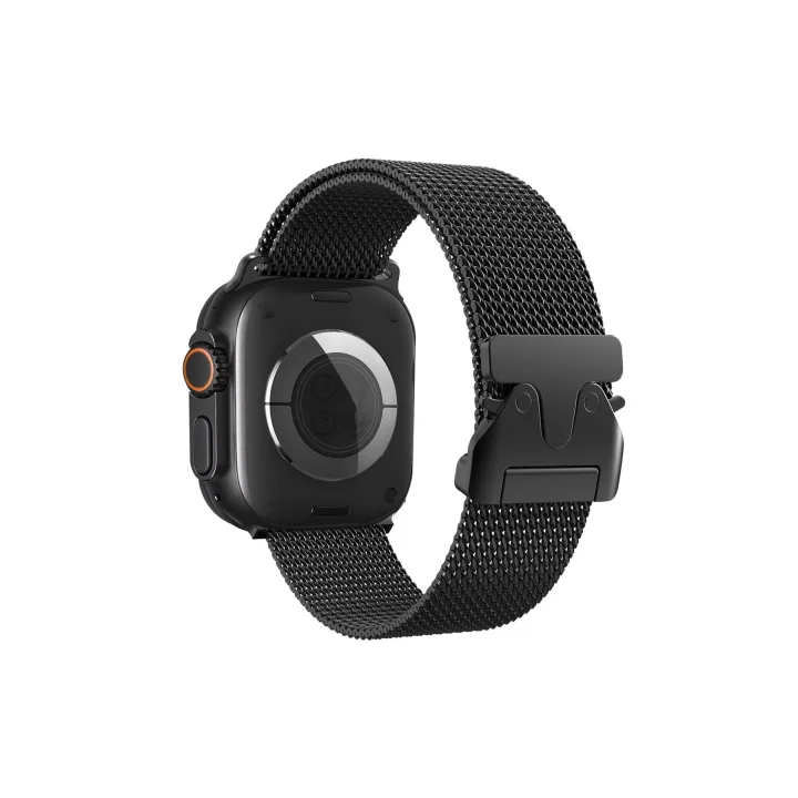 Mey İthalat®  Apple Watch 42mm Milano Metal Kordon - Siyah