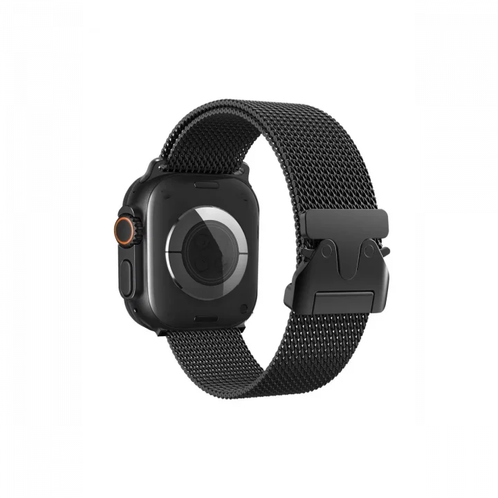 Mey İthalat®  Apple Watch 42mm Milano Metal Kordon - Siyah