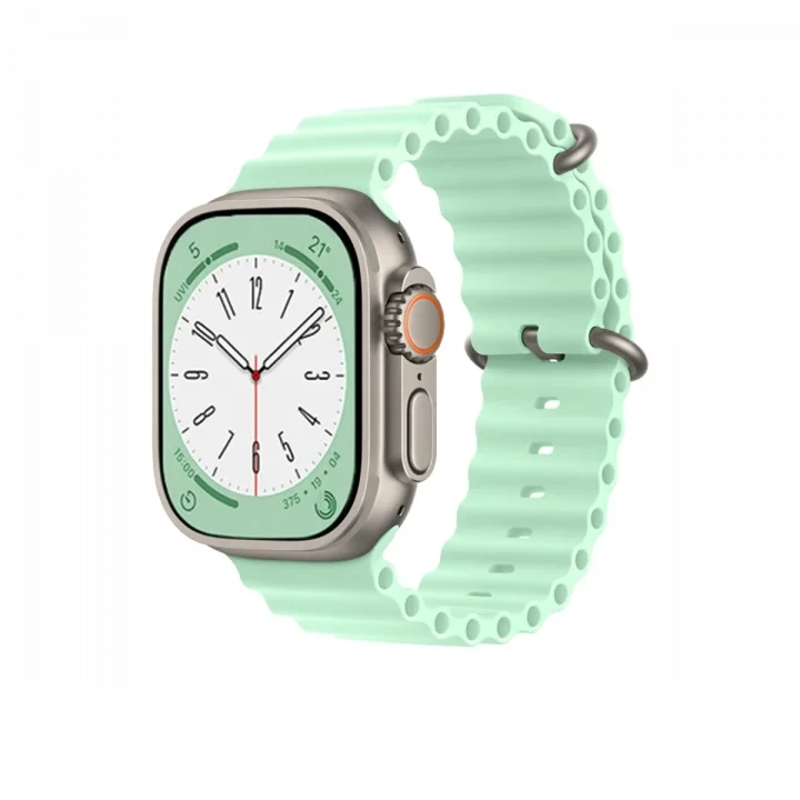 Mey İthalat®  Apple Watch 42mm Ocean Kordon - Açık Yeşil