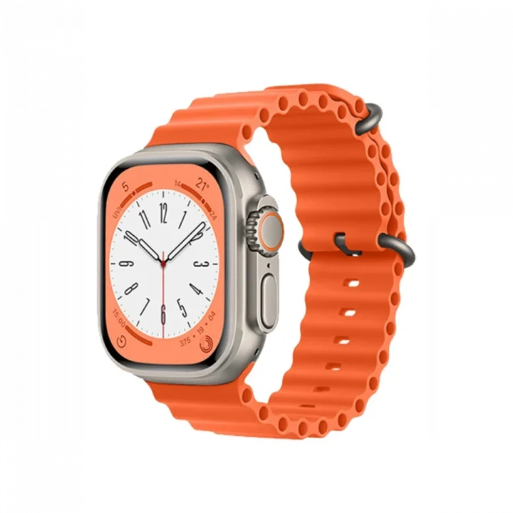 Mey İthalat®  Apple Watch 42mm Ocean Kordon - Turuncu