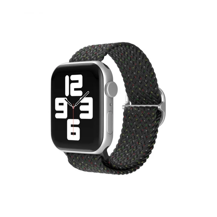Mey İthalat®  Apple Watch 42mm Star Kordon - Benekli Siyah