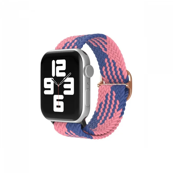 Mey İthalat®  Apple Watch 42mm Star Kordon - Pembe-Mavi
