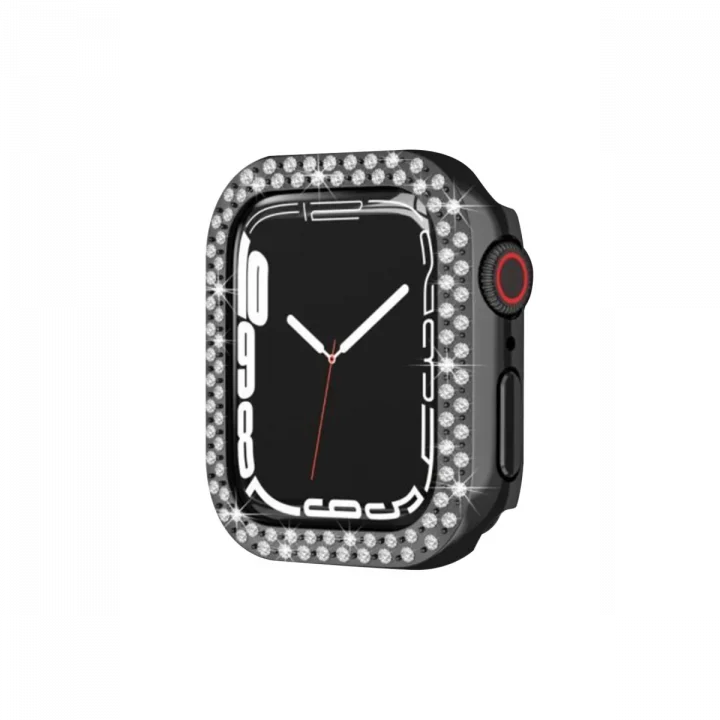 Mey İthalat®  Apple Watch 42mm Taşlı Kasa - Siyah