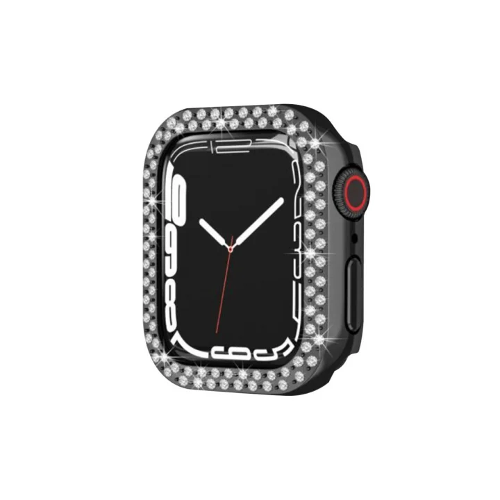Mey İthalat®  Apple Watch 42mm Taşlı Kasa - Siyah