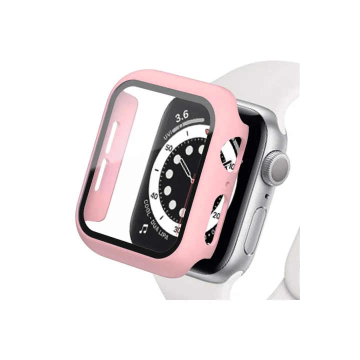 Mey İthalat®  Apple Watch 44mm Camlı Kasa Ekran Koruyucu - Rose