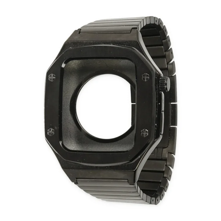 Mey İthalat®  Apple Watch 45mm KR409 Metal Kordon - Siyah