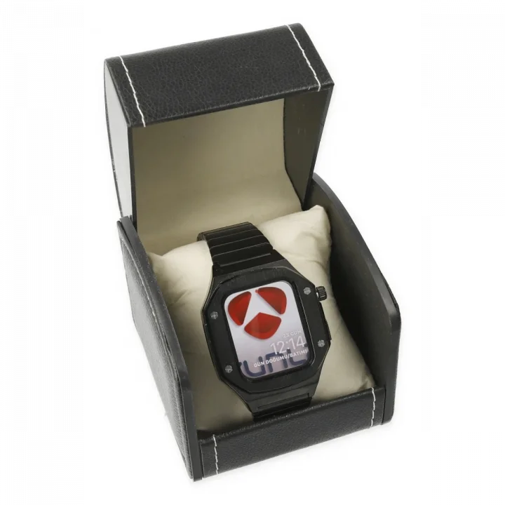 Mey İthalat®  Apple Watch 45mm KR409 Metal Kordon - Siyah