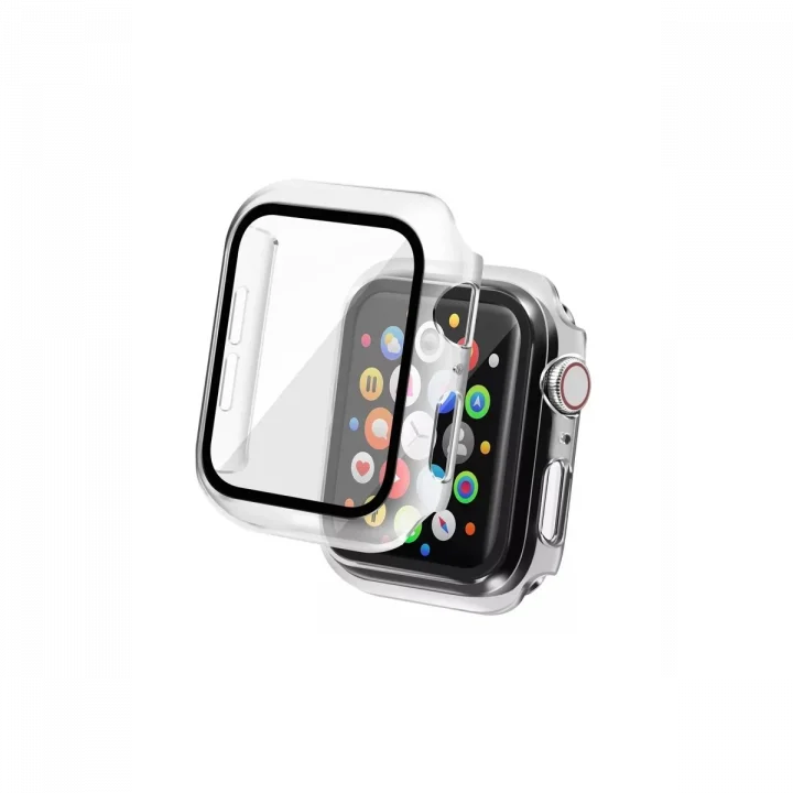 Mey İthalat®  Apple Watch Ultra 49mm Camlı Kasa Ekran Koruyucu - Şeffaf