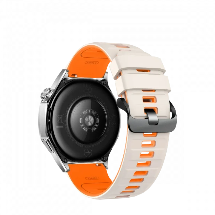 Mey İthalat®  Apple Watch Ultra 49mm Minoc Kordon - Beyaz-Turuncu