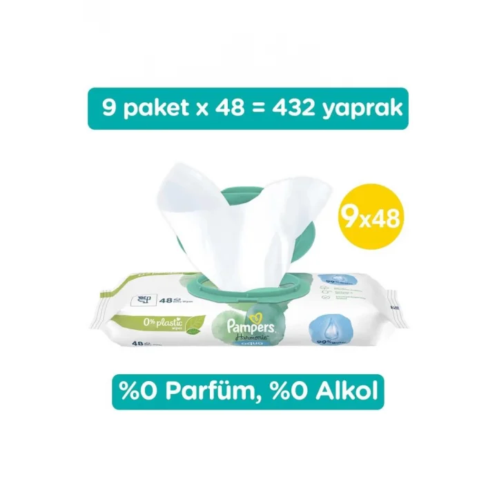 Mey İthalat®   Aqua Pure Islak Havlu Mendil 9Lu 432 Yaprak