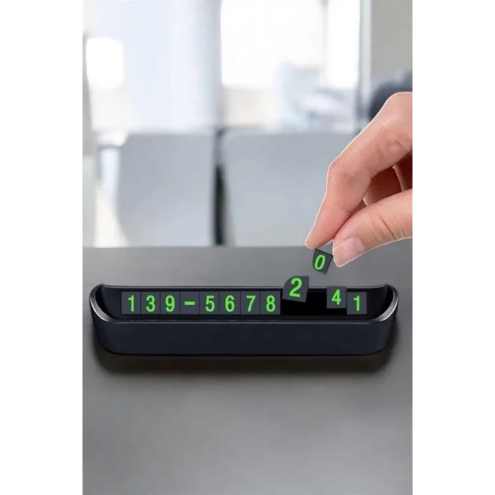 Mey İthalat® Araba Park Numaratörü Araç İçi Numaralık Değiştirilebilir Çevirmeli Mini