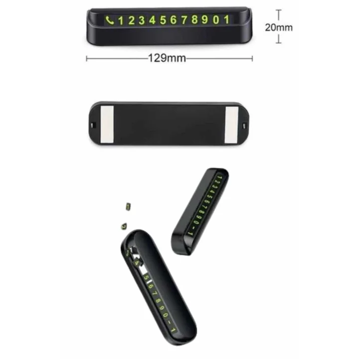 Mey İthalat® Araç İçi Numaratör Numaralık Oto Cam Kartı Fosforlu Numaratör