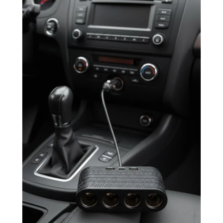 Mey İthalat® Araçlar İçin 4’lü Çakmak Çoklayıcı Type C USB ve Koruma Sistemli