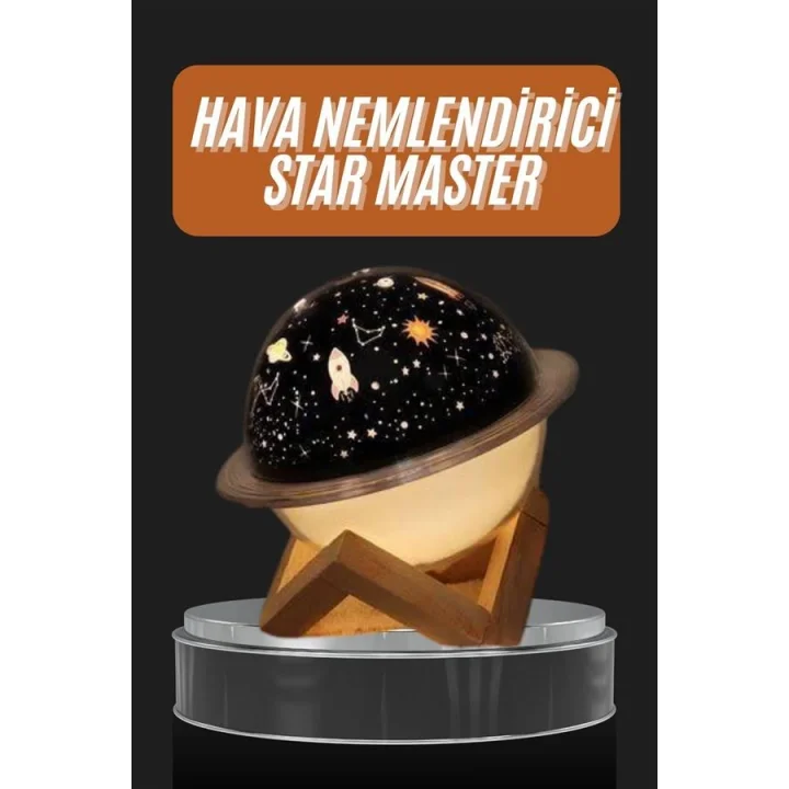 Mey İthalat® Aromaterapi Hava Nemlendirici Gece Lambası Uzay Model Satürn Oda Kokusu