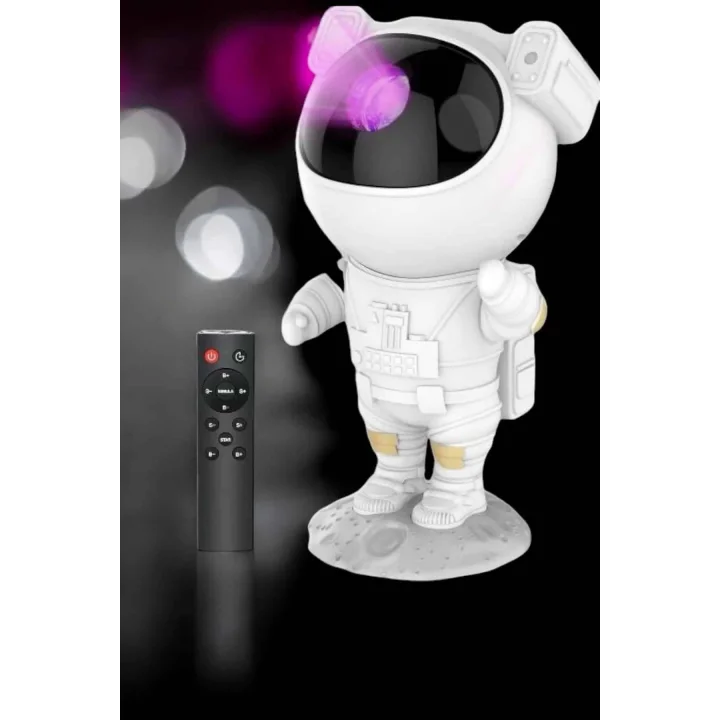 Mey İthalat® Astronot Bluetooth Hoparlör Gökyüzü Projektör Gece Lambası