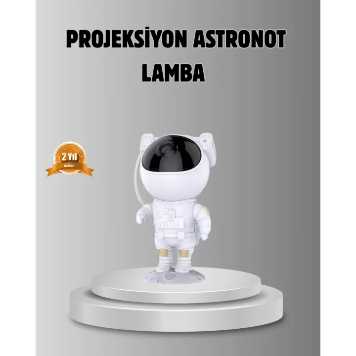 Mey İthalat® Astronot Galaksi Projeksiyon Lambası Bluetooth Bağlantılı ve Uzaktan Kontrollü