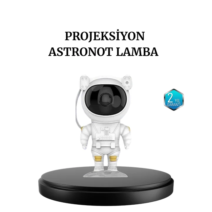 Mey İthalat® Astronot Projeksiyon Lambası Bluetooth Müzikli ve Uzaktan Kumandalı