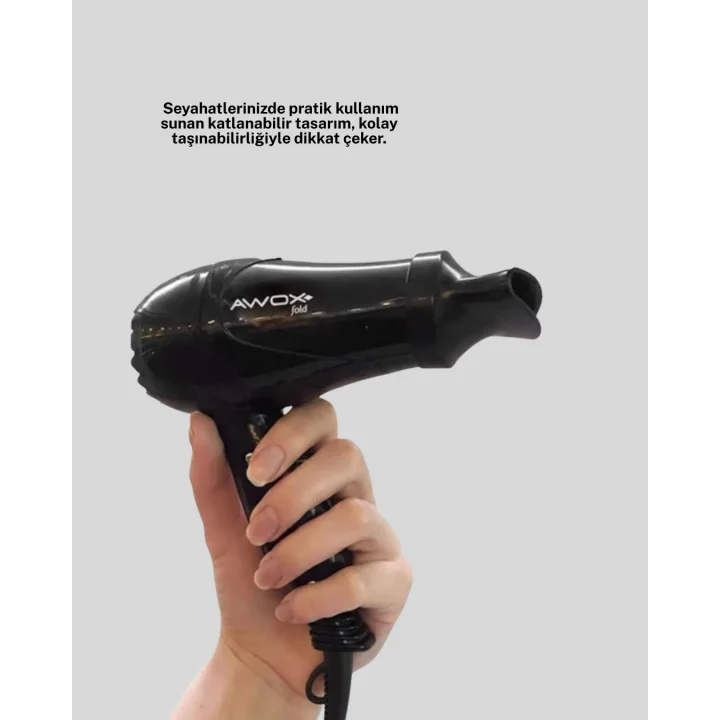 Mey İthalat® AWOX MİNİ FÖN SİYAH
