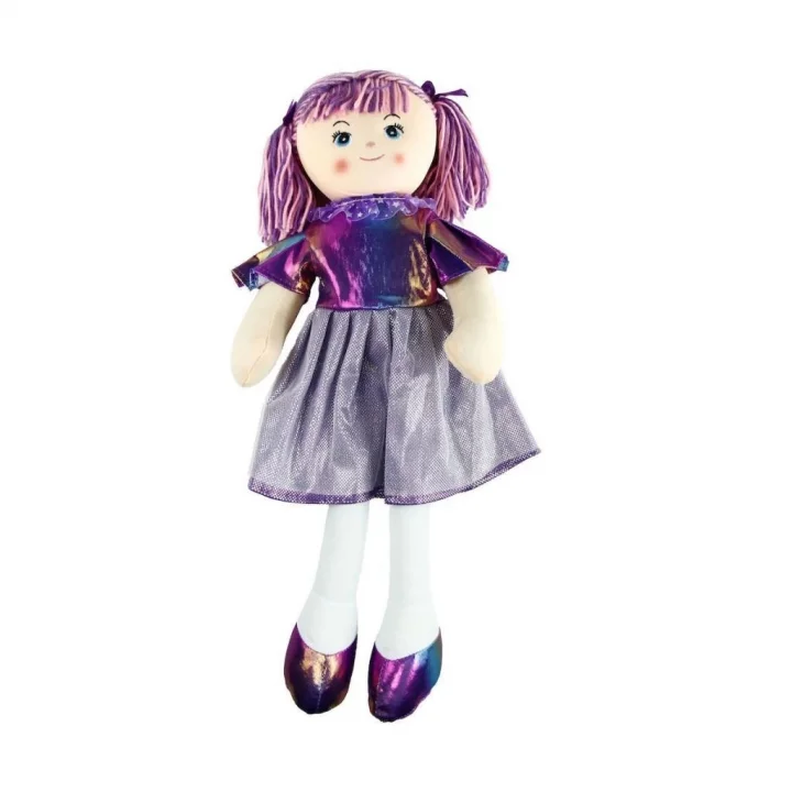 Mey İthalat® AY950C Parlak Elbiseli Bez Bebek 50 cm -Vardem