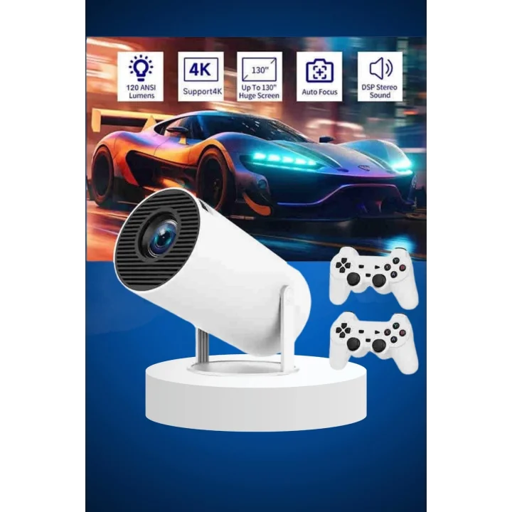 Mey İthalat® Ayaklı Oyun Projeksiyonu Çift Kollu Taşınabilir Sinema Projektörü