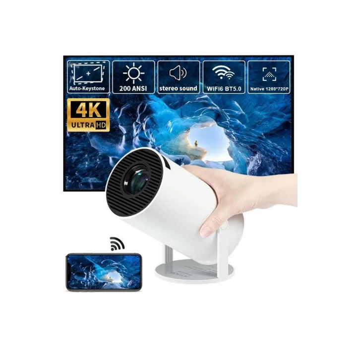Mey İthalat® Ayaklı Projeksiyon Taşınabilir Mini Projektör Sinema Projektörü Android