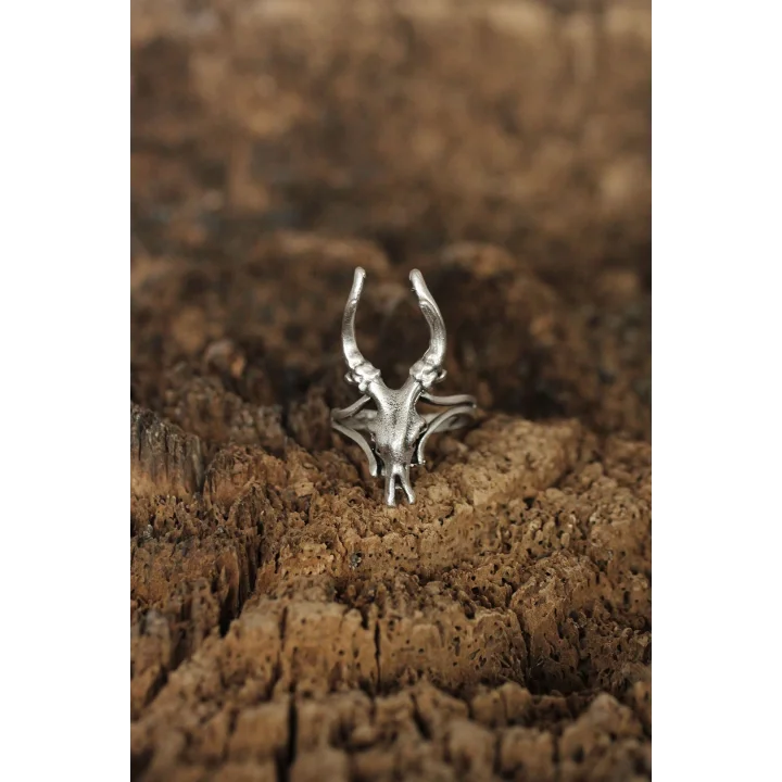 Mey İthalat® Ayarlanabilir Boynuz Tasarımlı Erkek Yüzük