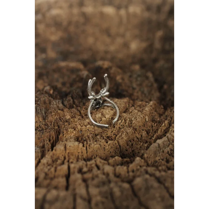 Mey İthalat® Ayarlanabilir Boynuz Tasarımlı Erkek Yüzük