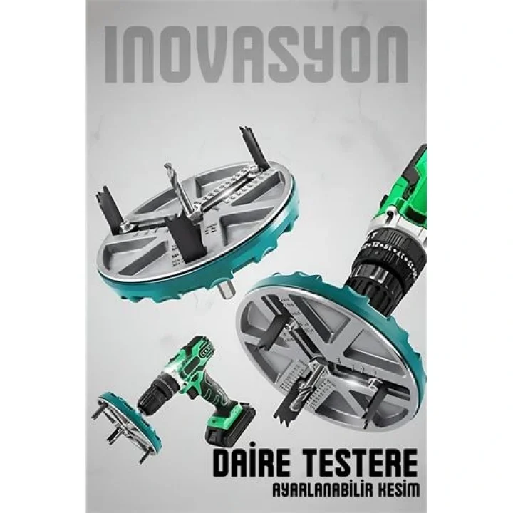 Mey İthalat® Ayarlanabilir Daire Testere Ucu 45–130 mm | Profesyonel Delme Aparatı