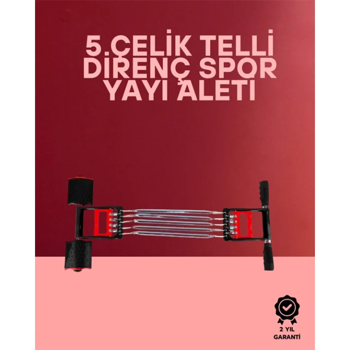 Mey İthalat® Ayarlanabilir Elastik Yaylı Ergonomik Tasarımlı Kas Güçlendirme Seti