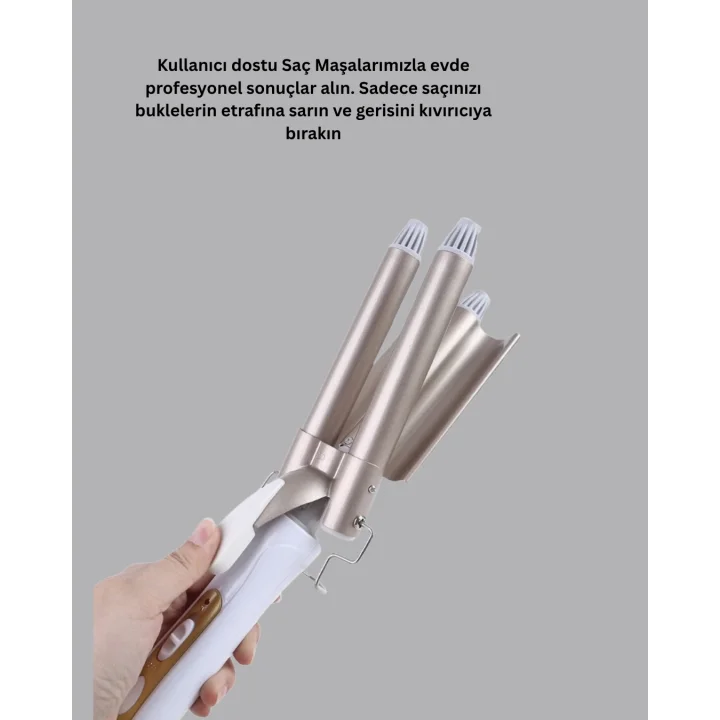 Mey İthalat® Ayarlanabilir Isılı Bukle Saç Maşası