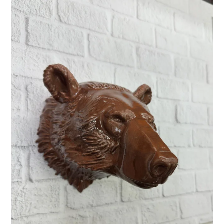 Mey İthalat® Ayı Başı Duvar Dekoru Modern Asılabilir Heykel 25x19 cm