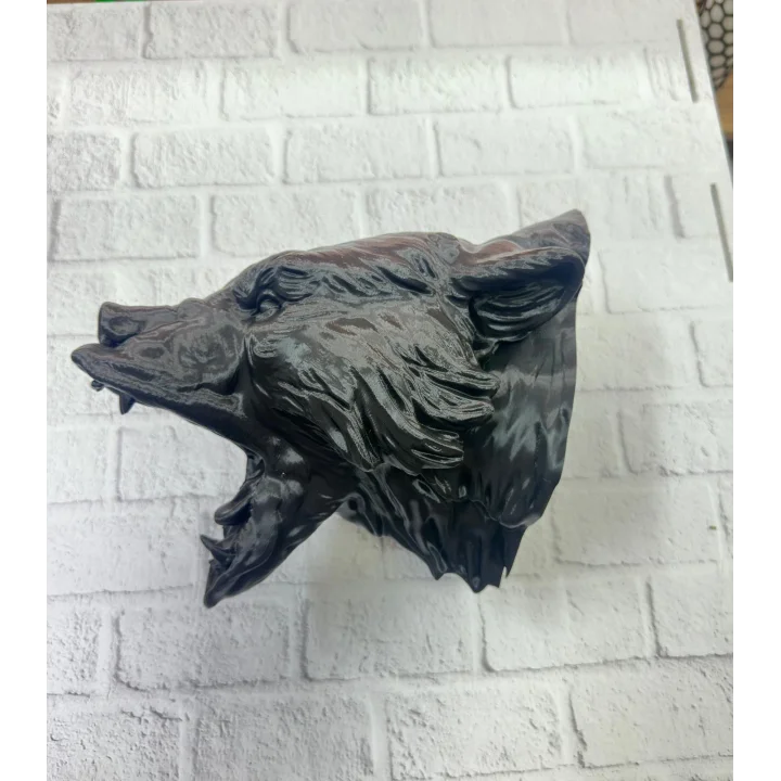 Mey İthalat® Ayı Tasarım Siyah 3D Duvar Heykeli