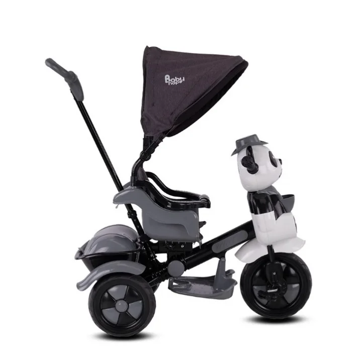 Mey İthalat®   127A Little Panda 3 Tekerli Kontrollü Bisiklet (Pedli) Gri