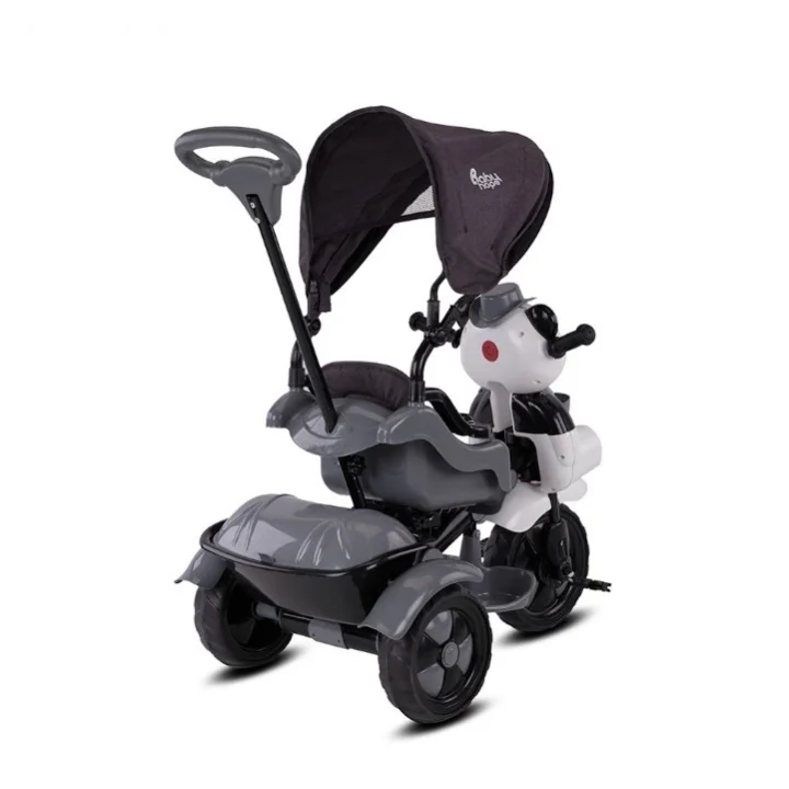Mey İthalat®   127A Little Panda 3 Tekerli Kontrollü Bisiklet (Pedli) Gri